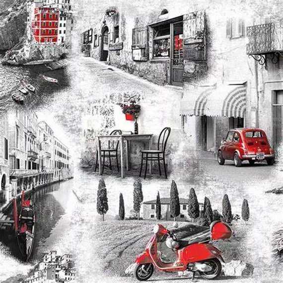 Serviette AMBIENTE Italian streets (33 x 33 cm) - Cliquez sur l'image pour la fermer