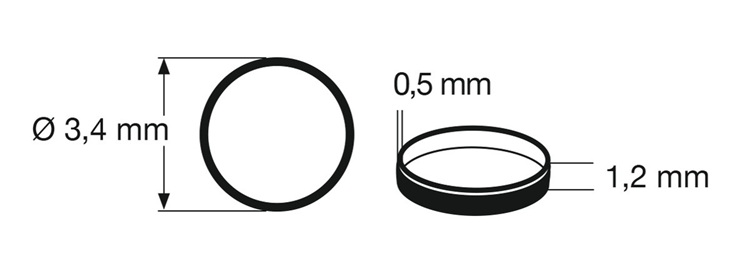 Bandage d'adhérence N 3.40 mm