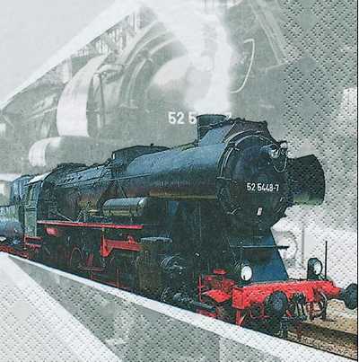 Serviette HOME FASHION Lokomotive BR 52 (33 x 33 cm) - Cliquez sur l'image pour la fermer