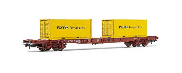 Wagon porte conteneur "P&O Ferrymasters" - SNCF - Cliquez sur l'image pour la fermer