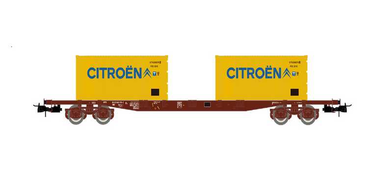 Wagon porte container "CITROEN" - SNCF - Cliquez sur l'image pour la fermer