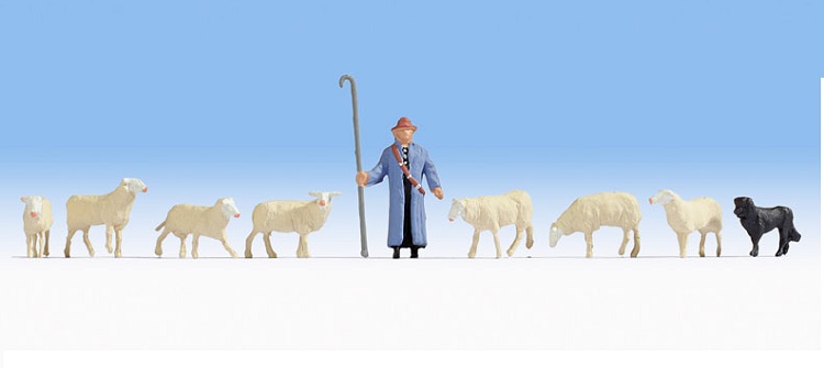 Berger et moutons - Cliquez sur l'image pour la fermer