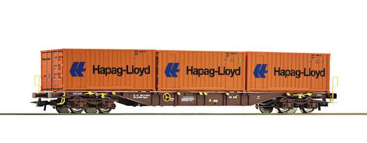 Wagon porte conteneur "HAPAG-LLOYD" - OBB - Cliquez sur l'image pour la fermer