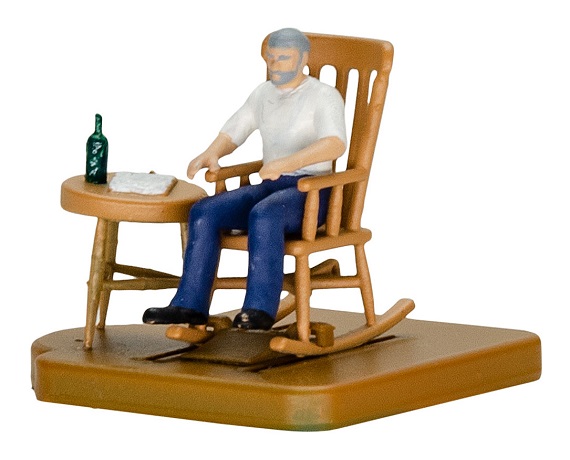 Homme dans son Rocking Chair - Cliquez sur l'image pour la fermer